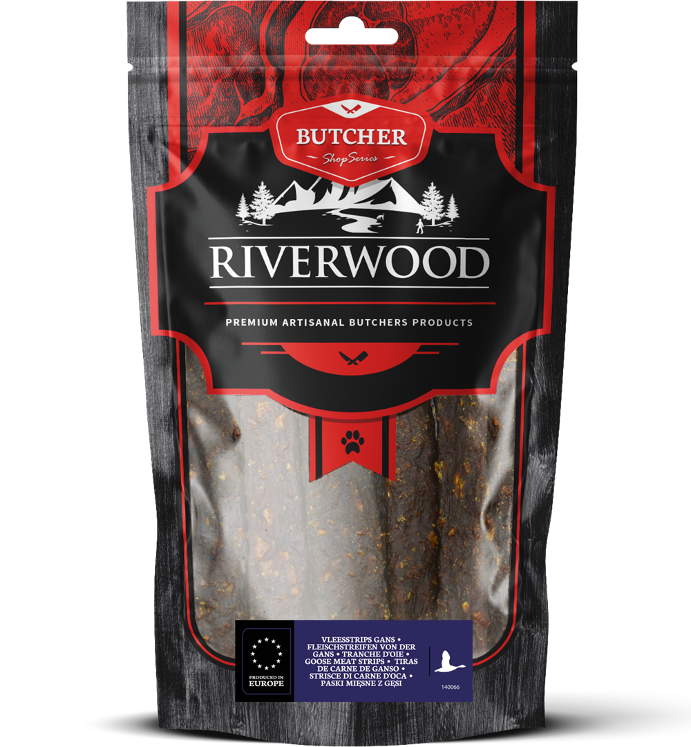 Riverwood Vleesstrips Gans 150 gram