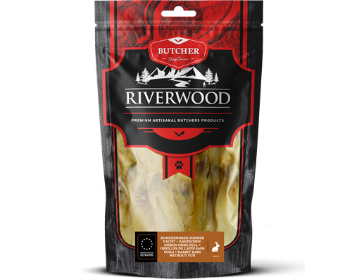 Riverwood Konijnenoren zonder vacht 100 gram