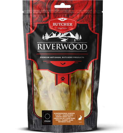 Riverwood Konijnenoren zonder vacht 100 gram