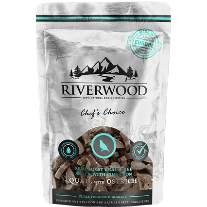 Riverwood snack Chef's Choice - Quail & Ostrich 200 grams