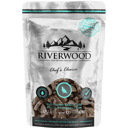 Riverwood snack Chef’s Choice – Kwartel & Struisvogel 200 gram