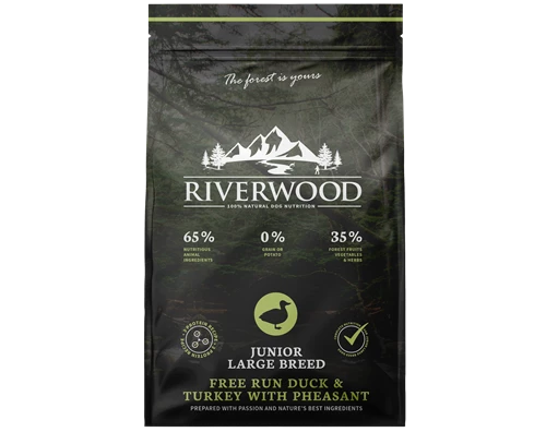 Riverwood Junior Large Breed - Kalkoen & Eend met Fazant