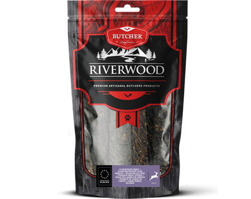 Riverwood Vleesstrips Hert 150 gram
