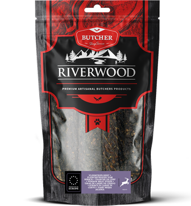 Riverwood Vleesstrips Hert 150 gram