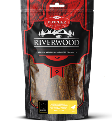 Riverwood Vleesstrips Eend 150 gram