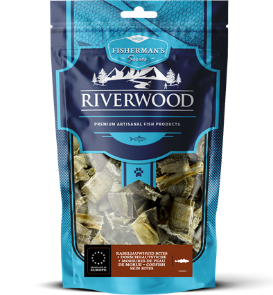 Riverwood Kabeljauwhuid bites 100 gram