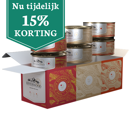 Riverwood Multipack natvoer Shirasu Quinoa Garnalen 6x85 gram