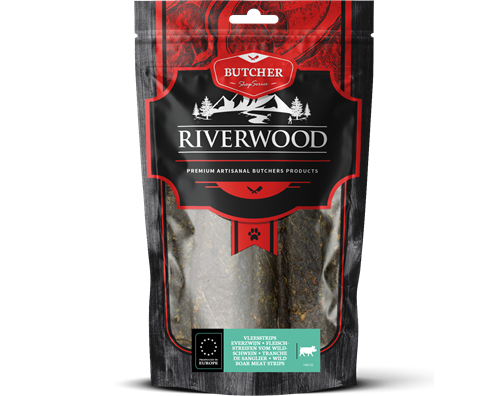 Riverwood Vleesstrips Wild zwijn 150 gram