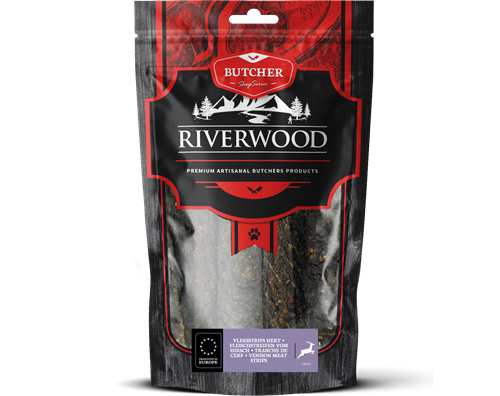 Riverwood Vleesstrips Hert 150 gram