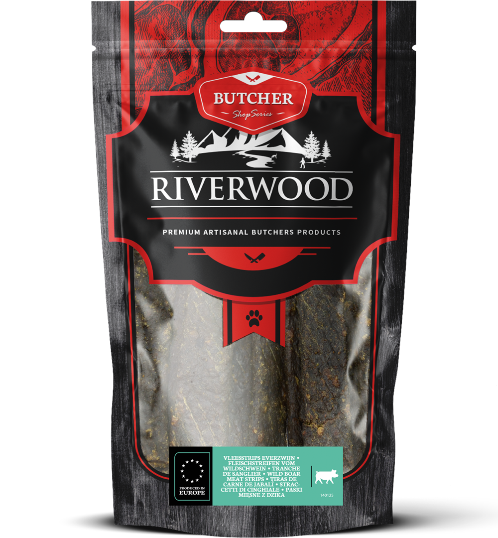 Riverwood Vleesstrips Wild zwijn 150 gram