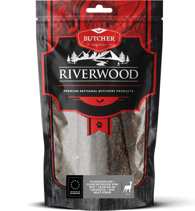 Riverwood Vleesstrips Ree 150 gram