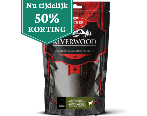 Riverwood Geitenoren met vacht 100 gram